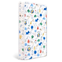 Lillibearas Premium crib mattress top view shows a firm surface for supported sleep.
