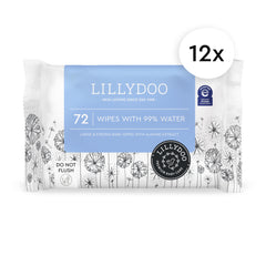 LILLYDOO Baby Wipes 99% water with almond extract for a fragrance-free cleanse