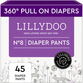 LILLYDOO Diaper Pants Size 8 soft cloud texture for gentle skin comfort all day