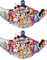Lilly's Love corner hammock in pastel purple neatly holds plush toys.