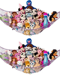 Lilly's Love corner hammock in pastel purple neatly holds plush toys.