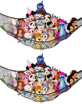 Lilly's Love stuffed-animal-hammock corner-hanging keeps plush toys organized and within reach.