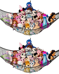 Lilly's Love stuffed-animal-hammock corner-hanging keeps plush toys organized and within reach.