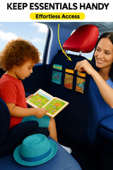 LILTOM back seat organizer with 3 pockets keeps kids' essentials within easy reach