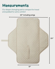Lily Miles travel diaper pad in diaper bag demonstrates ultra-portable design.