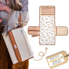 LilyMoon portable diaper changing pad closed for compact travel convenience.