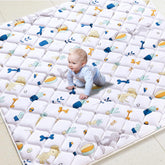 LILYVIBEBEARHAPPY premium foam baby play mat folded for travel and easy storage