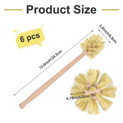 Limbeuuu long-handle beechwood bottle-cleaning brush reaching narrow openings.