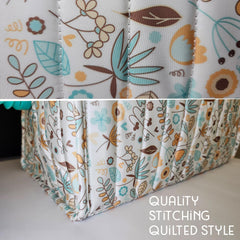 Linaly Floral Diaper Caddy side pocket view demonstrates convenient storage for small items
