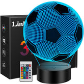 Linkax soccer gift 3D lamp bedroom night light with soft ambient glow