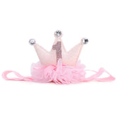 LINLULU pink-glitter-birthday-crown ideal for memorable cake-smash photos.