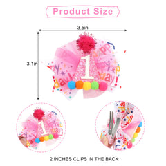 LINLULU hair bow clip closeup secure alligator clip keeps bow in place