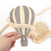 LINLULU hot air balloon milestone sign wood, ideal as a monthly photo backdrop.