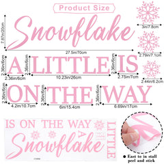 LINLULU Winter-theme decal balloon-arch-backdrop enhances focal points with elegant snowflakes.