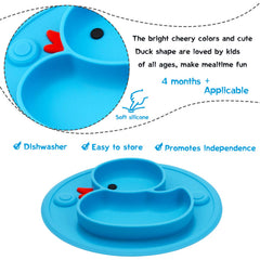 Linowos baby plate dishwasher-safe label for easy cleanup