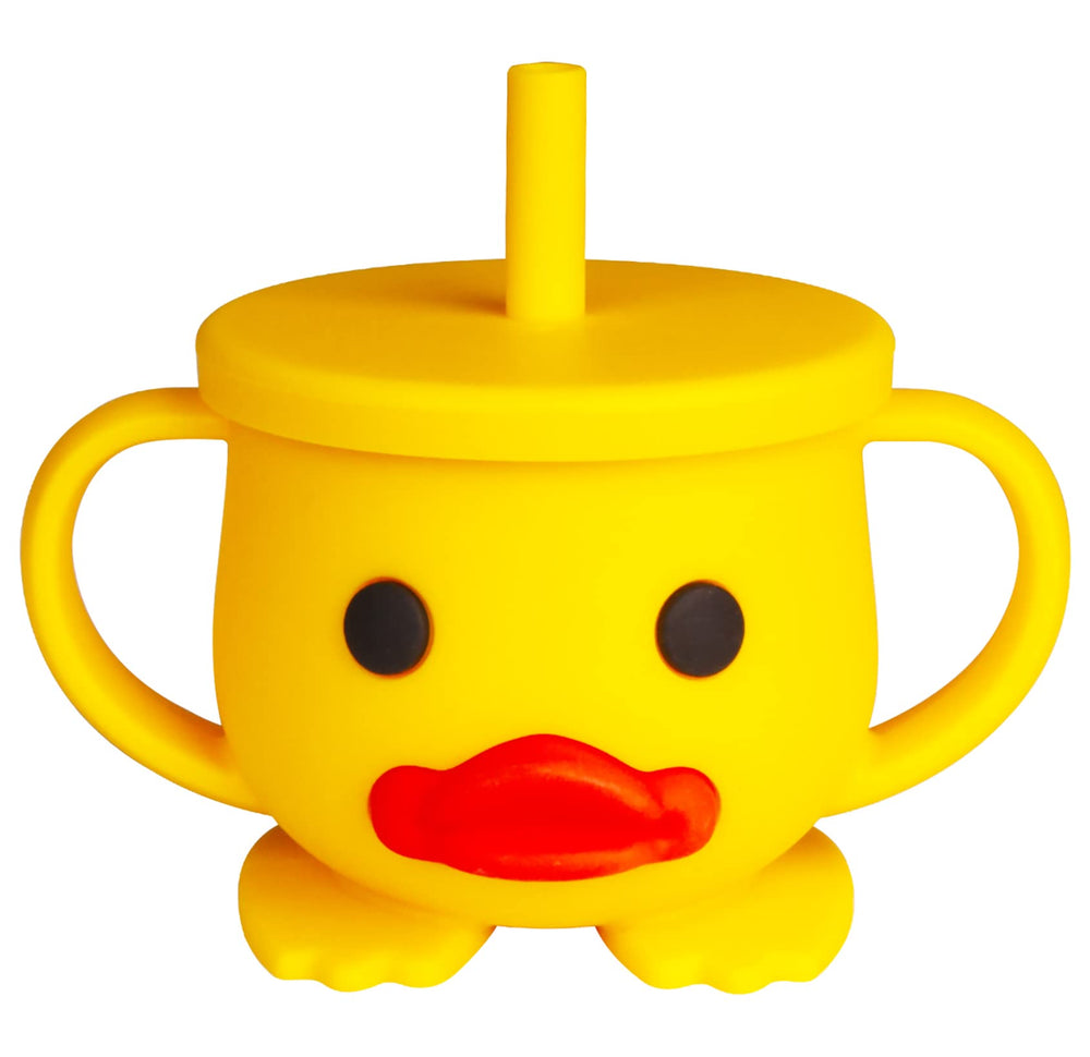 Linowos toddler cup with lid and straw for spill-free on-the-go sipping