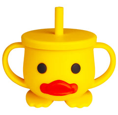 Linowos toddler cup with lid and straw for spill-free on-the-go sipping