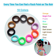 Lintopos baby hair ties elasticity stretched to demonstrate secure hold