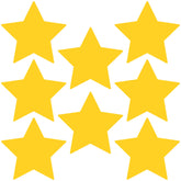 LiteMark removable star stickers in yellow matte finish for floors and walls.