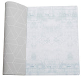 LITTLE Bot Ofie mat close-up reveals a soft-touch surface for gentle baby play