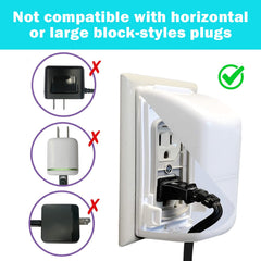 Little Chicks CK030 outlet cover installed on standard wall socket.