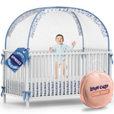 Little Cozy crib tent breathable mesh close-up for airflow and easy monitoring