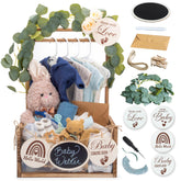 Little Cuteness burnt wood crate front showcases outfits and keepsakes with a clear view.