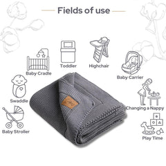 Little Dedi blanket swaddle-use close-up highlighting versatile newborn-to-toddler comfort.