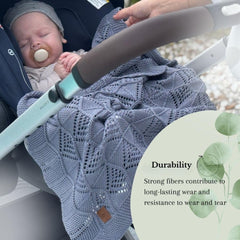 Little Dedi hypoallergenic baby blanket pink swaddle-ready for nap time.