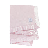 Little Giraffe Honeycomb Blanket pink fold shows silky soft texture for baby comfort