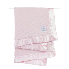 Little Giraffe Honeycomb Blanket pink fold shows silky soft texture for baby comfort