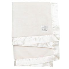 Little Giraffe Posh Mink fabric swatch shows ultra-soft plush for newborn comfort.