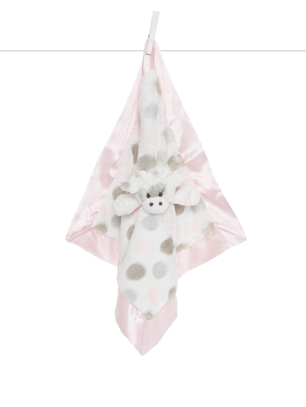 Little Giraffe Ultra-Plush Giraffe Lovey pink hero image showing luxe fur for soothing snuggles