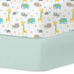 Little Grape Land crib sheets forest pattern—soft, breathable surface for peaceful baby naps
