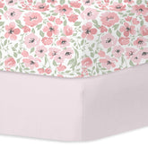 Little Grape Land Daliah crib sheets folded show ultra-soft microfiber for cozy baby sleep.