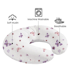 Little Grape Land muslin texture close-up shows breathable cotton and gentle touch.