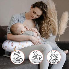 Little Grape Land nursing pillow provides ideal feeding height for comfortable sessions