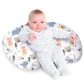 Little Grape Land nursing pillow bear-design cover shows cozy, breathable surface for feeding.
