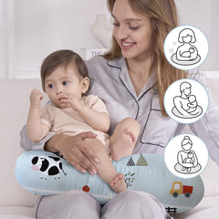 Little Grape Land nursing pillow Blue Ranch cover pattern with easy-clean design