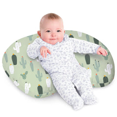 Little Grape Land nursing pillow cactus-cover close-up for comfortable feeds.