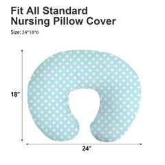 Little Grape Land nursing pillow cover white closeup shows smooth fabric for baby skin