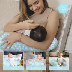 Little Grape Land nursing pillow wide design supports feeding and growth.