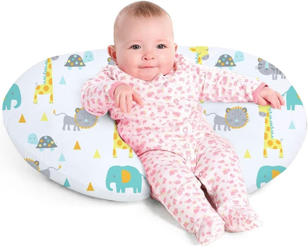 Little Grape Land nursing pillow with woodland animals cover eases feeding sessions.