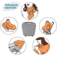Little Jump carseat canopy with wide opening enables easy visibility and airflow.