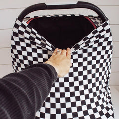 Little Jump nursing cover shows breathable fabric for comfortable feeding on the go.