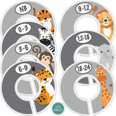Little Miracles Safari closet divider Elephant marks Newborn sizes for quick outfit planning
