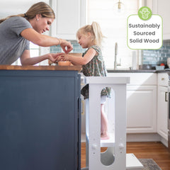 Little Partners toddler tower with four adjustable heights helps kids reach counters