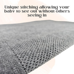 Little Rou Peekaboo Knit nursing cover lets baby see out while keeping others out.