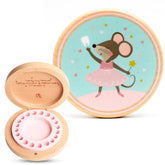 Little Shroomie tooth keepsake box in beechwood, closed, a timeless heirloom memory