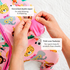 Little Sleepies foot cuffs enable easy switch between footed and footless styles
